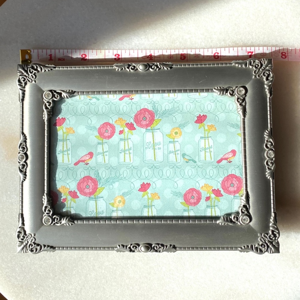 Silver & Rhinestone Picture Frame - Picture 5 of 9